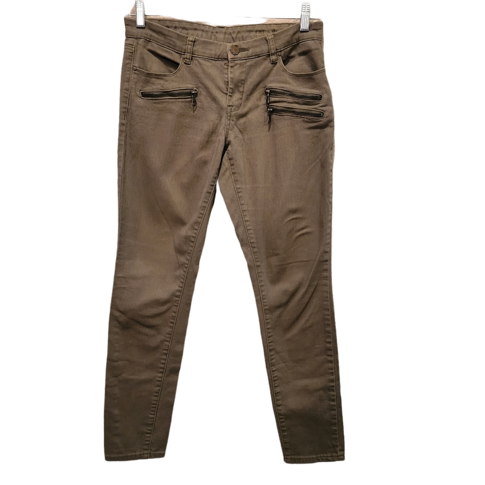 Blanknyc Army Green Zipper Detail Jeans Check measurements for size - Picture 2 of 5